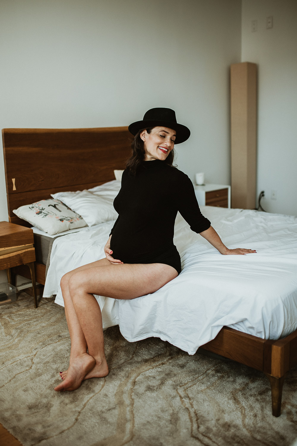 A Maternity Photoshoot At Home in Brooklyn Lucie B. Photography