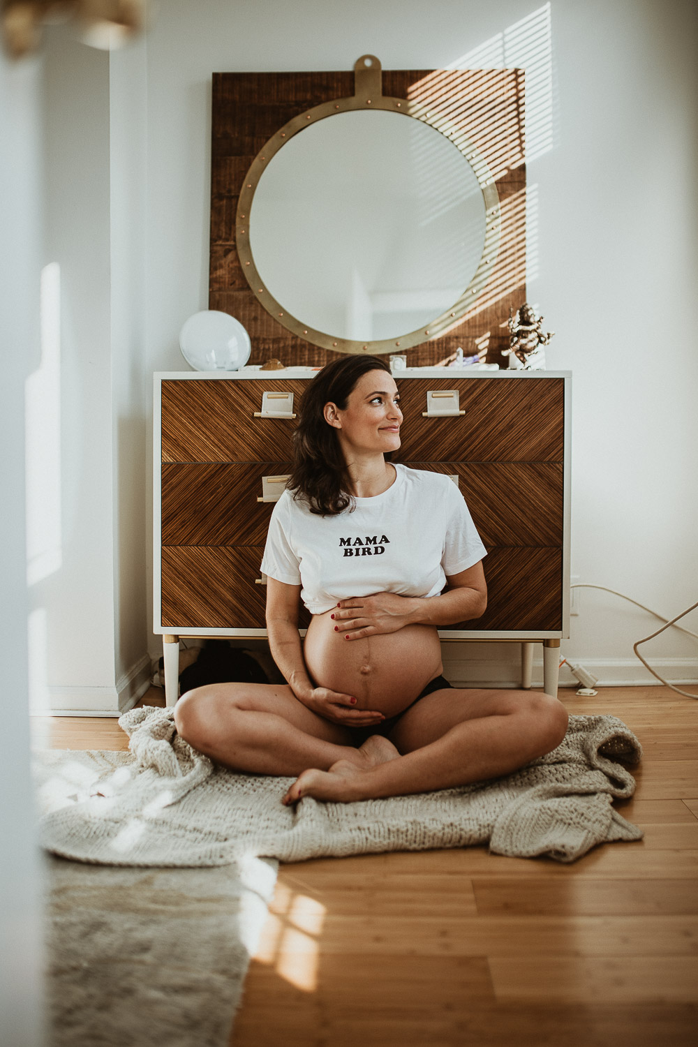 A Maternity Photoshoot At Home in Brooklyn Lucie B. Photography