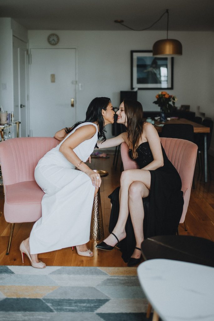 LGBTQ wedding of two brides in brooklyn