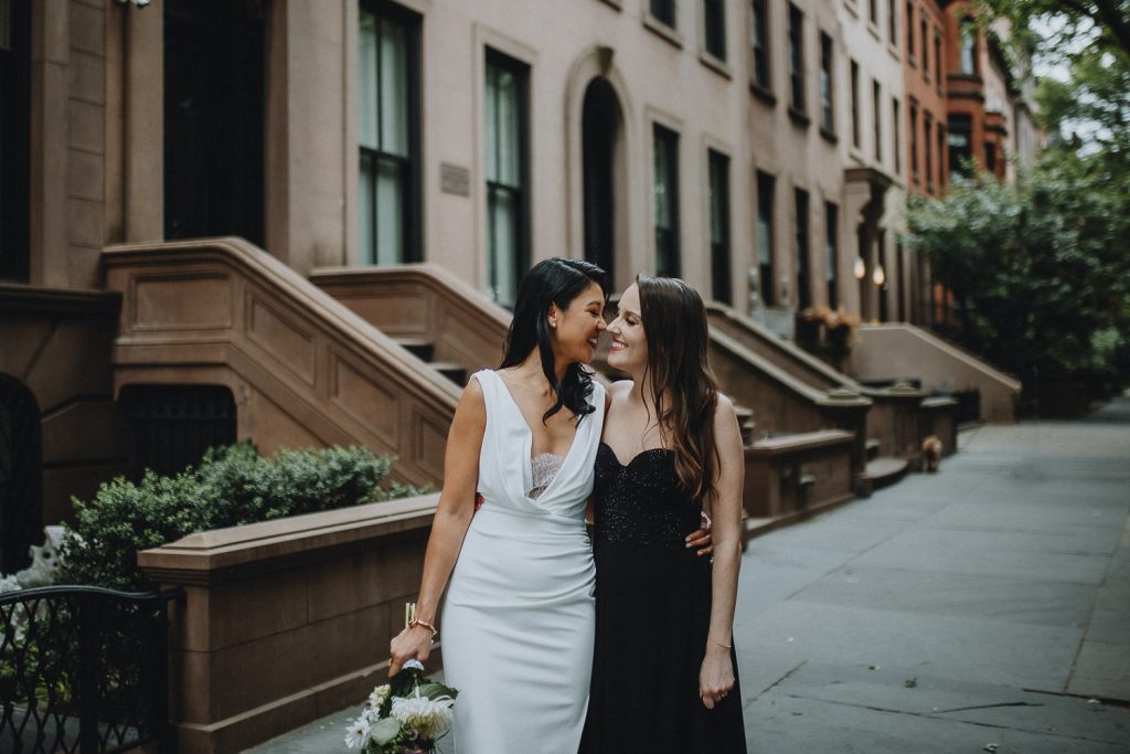 LGBTQ wedding of two brides in brooklyn