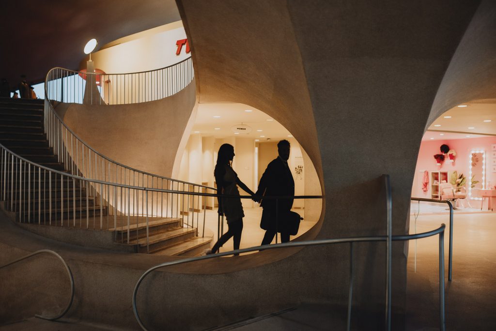 Engagement photoshoot at twa hotel in nyc