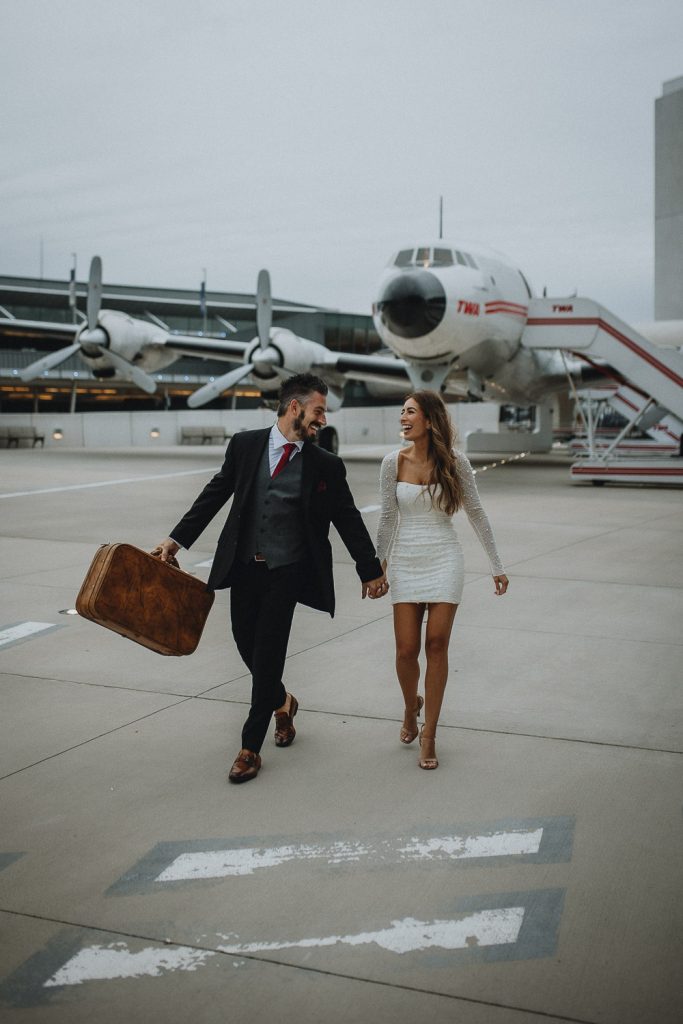 Engagement photoshoot at twa hotel in nyc