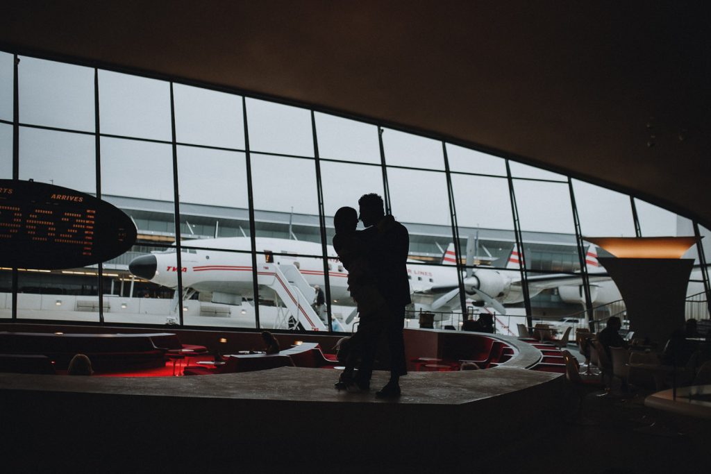 Engagement photoshoot at twa hotel in nyc