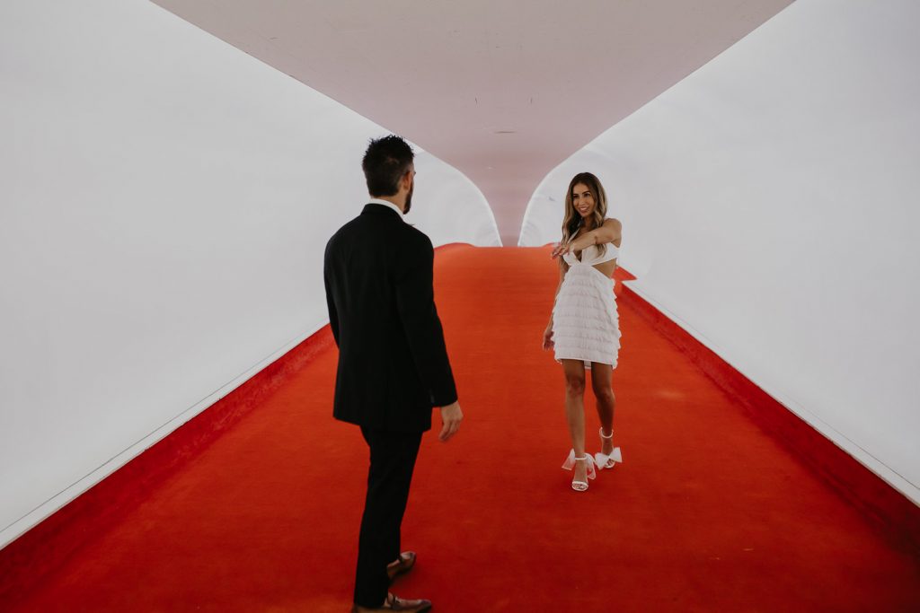 Engagement photoshoot at twa hotel in nyc