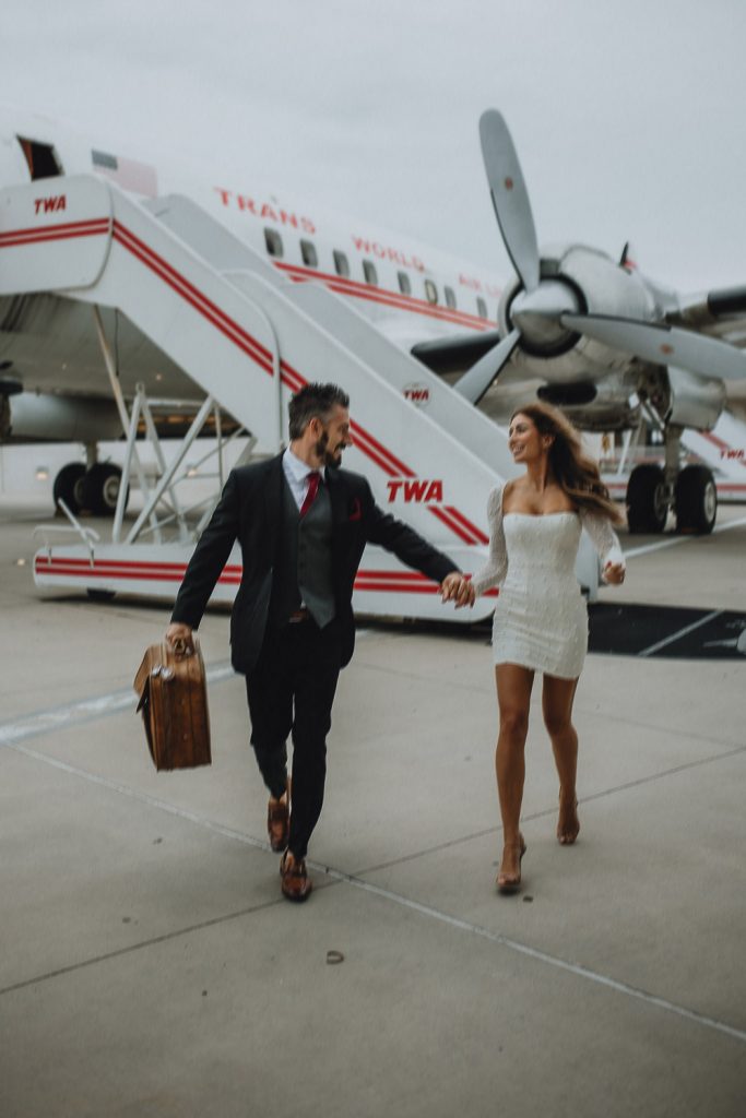 Engagement photoshoot at twa hotel in nyc