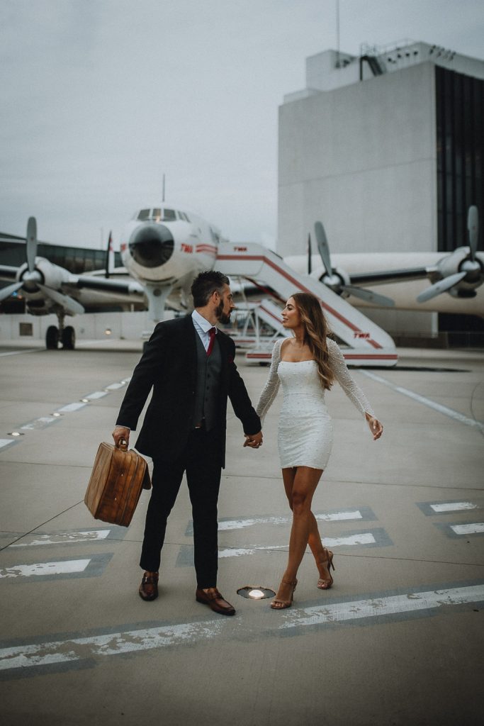 Engagement photoshoot at twa hotel in nyc